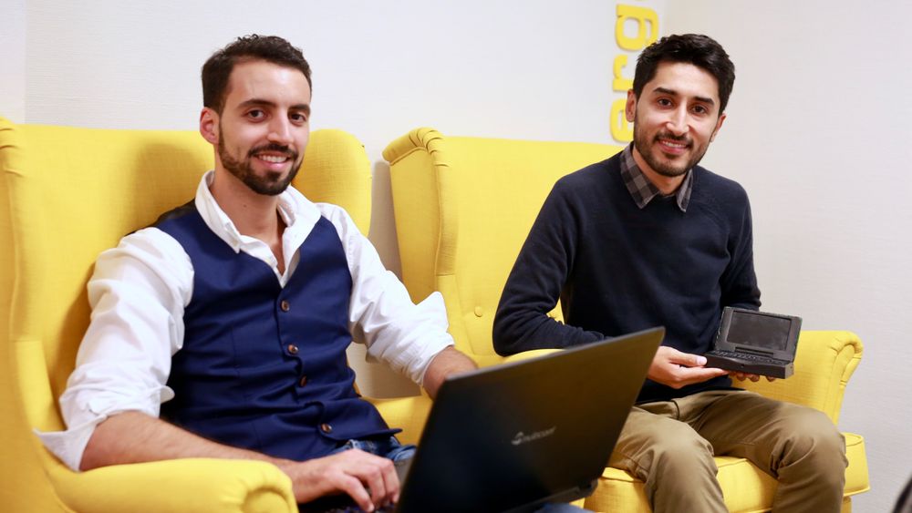 Administrerende direktør Sami Lazreg (til venstre) og Mohammad Akram Khan i Ecompx.