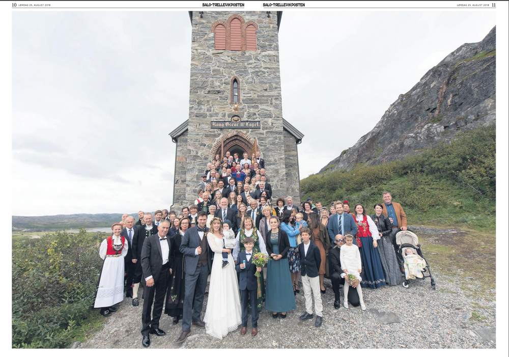 I avisa var det helt dagsferske bilder fra bryllupet.