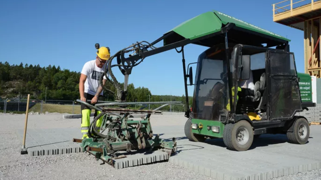 Kjapp legging av belegningsstein
