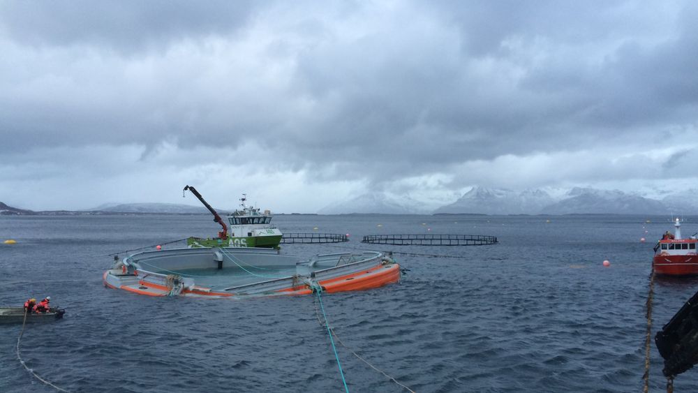 Slik så Aquadomen ut etter ekstremværet «Ole».
