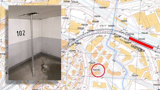 Fornebubanen: Boret seg gjennom taket på enda en garasje – denne gangen boret de helt ned til gulvet