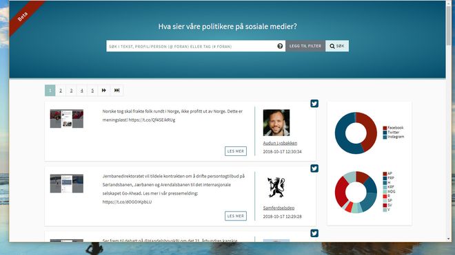 Den nye SoMe-søket til Arkivverket tar vare på innleggene til norske politikere i sosiale medier og gjør det enklere å søke i dem.