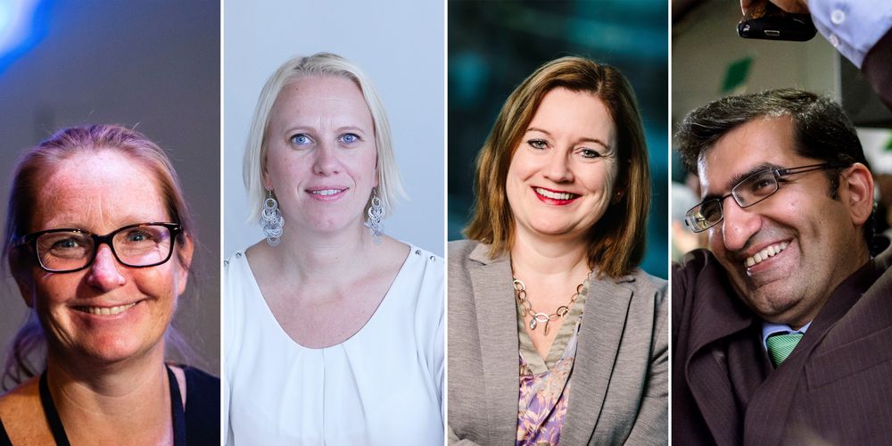 Fra venstre: Hanne Gjørtz, Øydis U. Castberg, Anne Kirkhusmo og Shoaib Sultan.