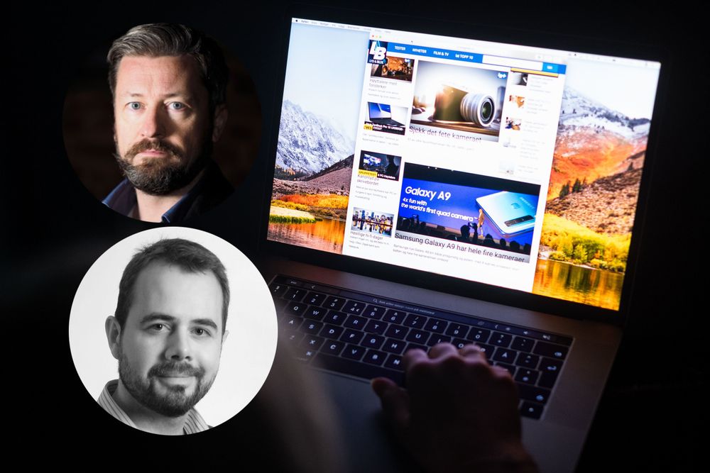 Lasse Svendsen, sjefredaktør, Lyd & Bilde og Tor Aavatsmark, daglig leder, Publish AS går ut mot egen eier.