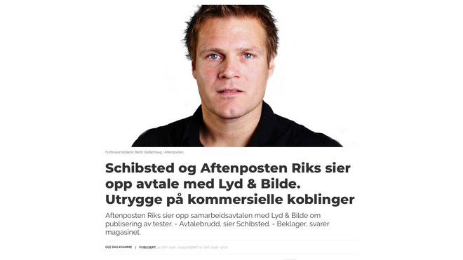 AFTENPOSTEN KUTTER UT LYD & BILDE