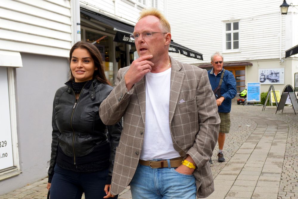 Per Sandberg sammen med hans norsk-iranske kjæreste Bahareh Letnes. Arkivfoto