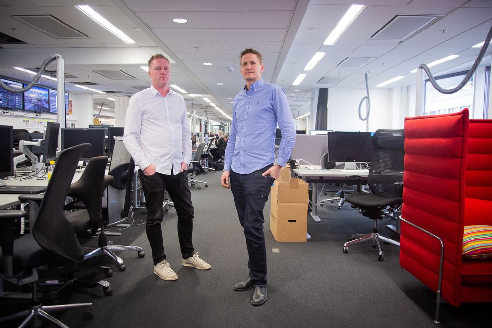 Nyheitsleiar og kommentator i VG Sporten, Leif Welhaven, og sportsjournalist i VG, Anders K. Christiansen.