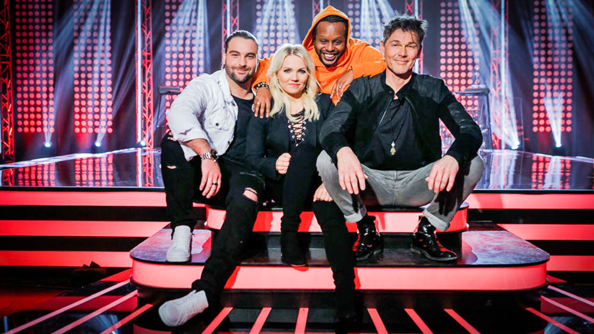 «The Voice»-mentorne Martin Danielle, Yosef Wolde-Mariam, Lene Marlin og Morten Harket. Foto: TV 2