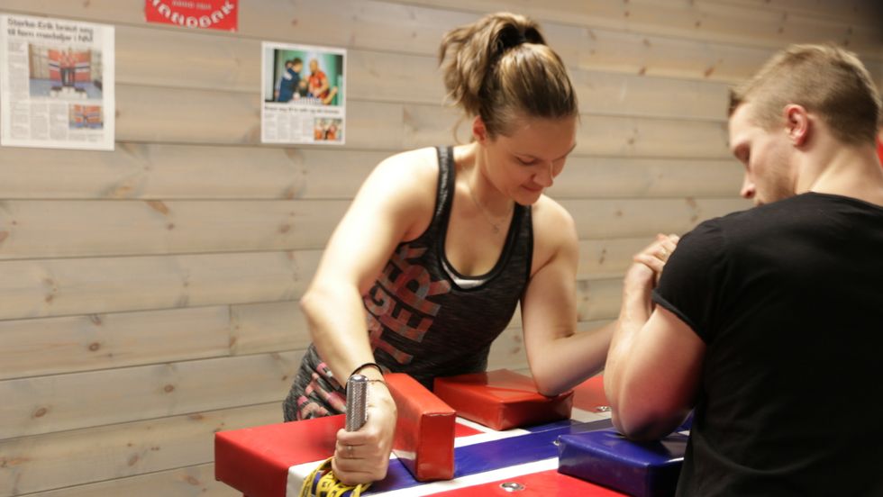 TRENINGSGLAD: Linda Kvam Bjørkum har lenge hatt stor interesse for trening.