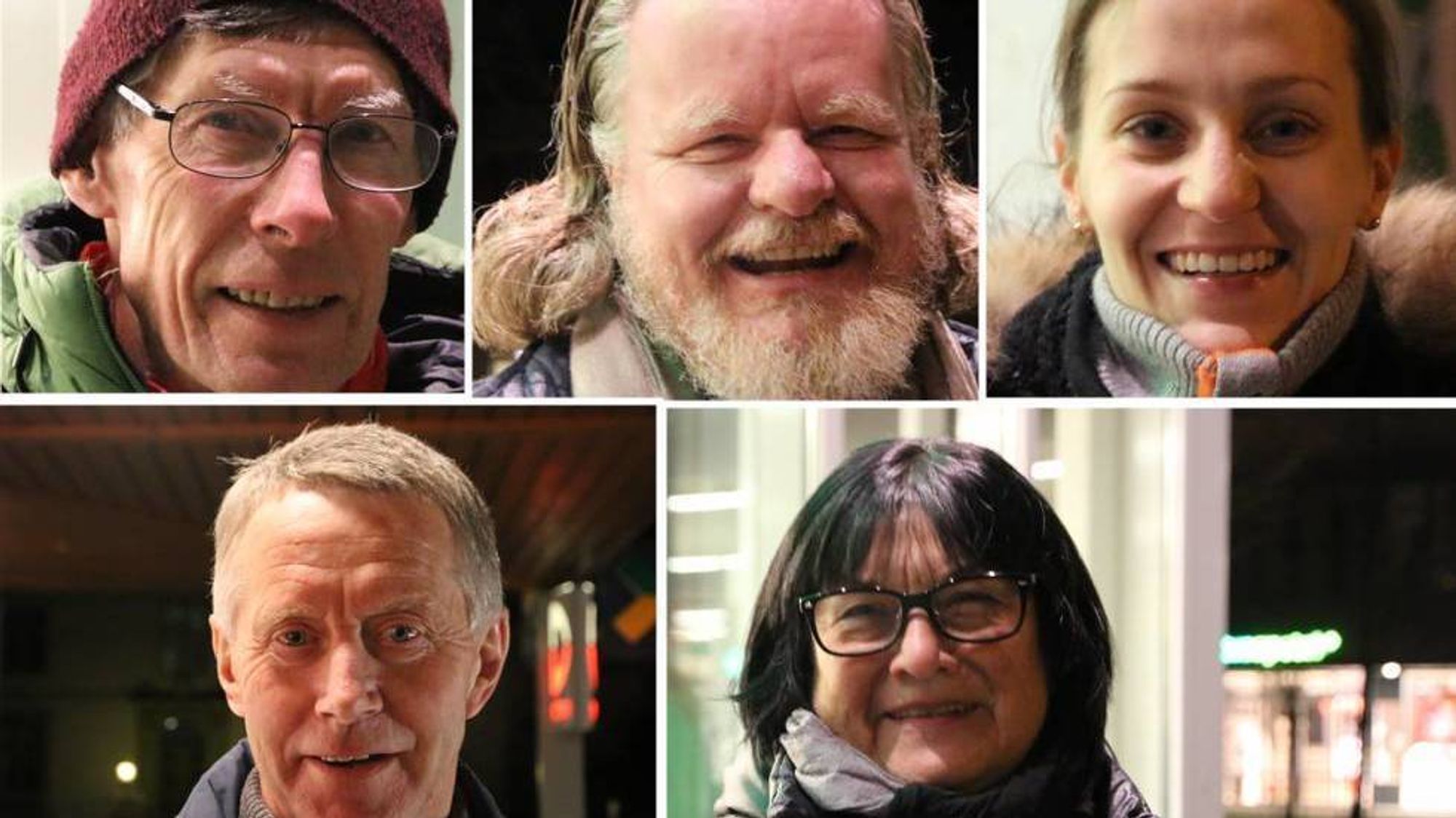 TANKAR OM DAGSTURHYTTA: Det er splitta meiningar om plasseringa av Dagsturhytta på Mjølkeflaten i Lærdal. Fv. oppe: Olav Teigen, Hadle Blikra og Dovyde Skindariene. Fv. nede: Asle Skalle og Idunn Nedberge Hille.