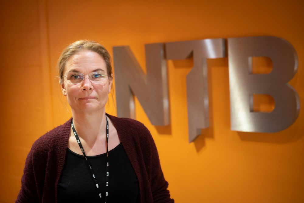 Klubbleder Grethe Brandsø for de NJ-organiserte i nyhetsbyrået NTB.