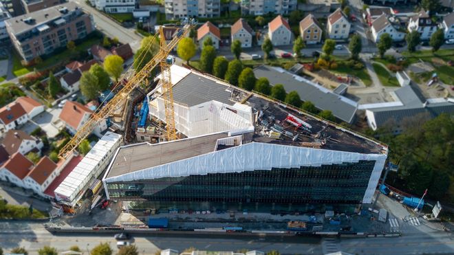 Finansparken i Stavanger Sparebank 1 SR-banks nye hovedkontor i massivtre (CLT)
