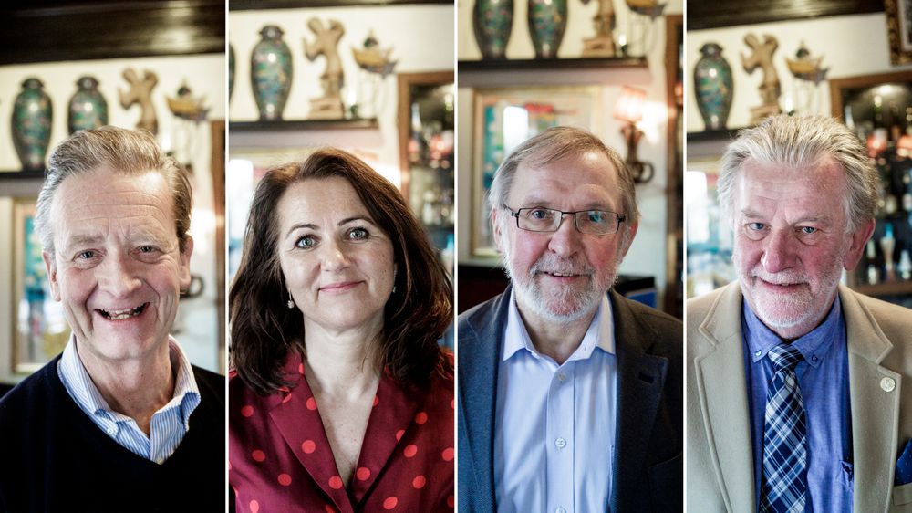 Hans Geelmuyden, Reidun Kjelling Berg, Harald Stanghelle og Hans-Wilhelm Steinfeld