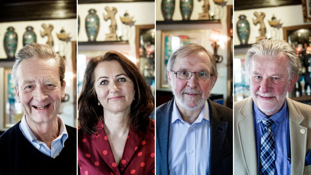 Hans Geelmuyden, Reidun Kjelling Berg, Harald Stanghelle og Hans-Wilhelm Steinfeld