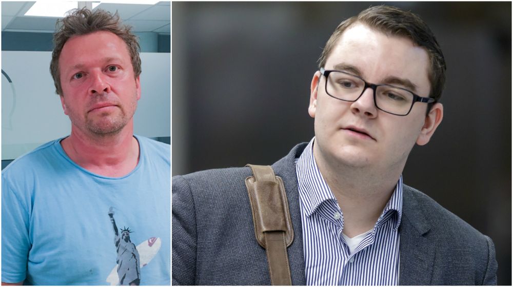 Klubbleiar i Nettavisen, Kjetil Bortelid Mæland, og Espen Teigen, snart journalist i Nettavisen.