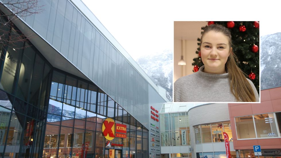 NEDGANG: Senterleiar Anna Margreta Rønning er fortvila over den negative handelsutviklinga ved Årdalsenteret.