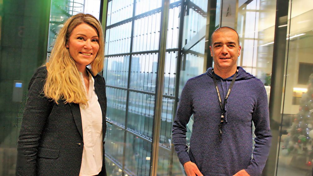 Hilde Hukkelberg i Innovasjon Norge, og Ahmed Khamassi i Equinor.
