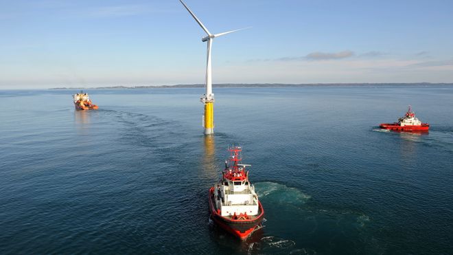 Equinor har solgt verdens første flytende vindmølle