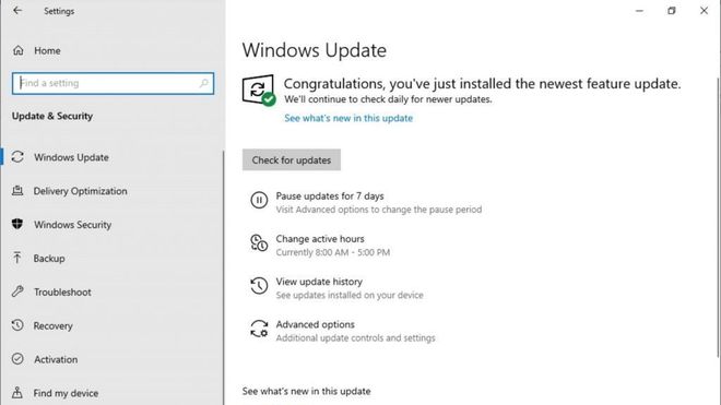 I våroppdateringen 2019 skal også Windows 10 Home-brukerne få mulighet til å utsette Windows Update-oppdateringene.