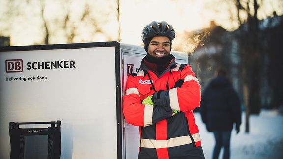 Syklende trailersjåfør