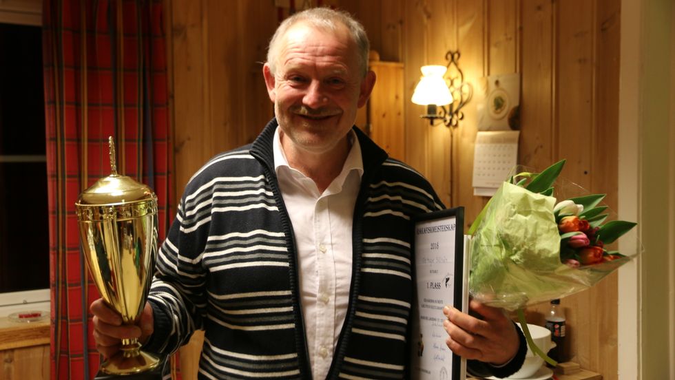 VINNAREN: Skårheim er glad for at han vann VM i rakfisk.