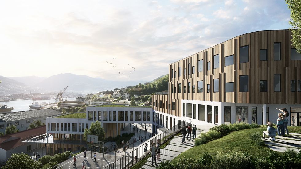 Slik blir Holen skole i Bergen.