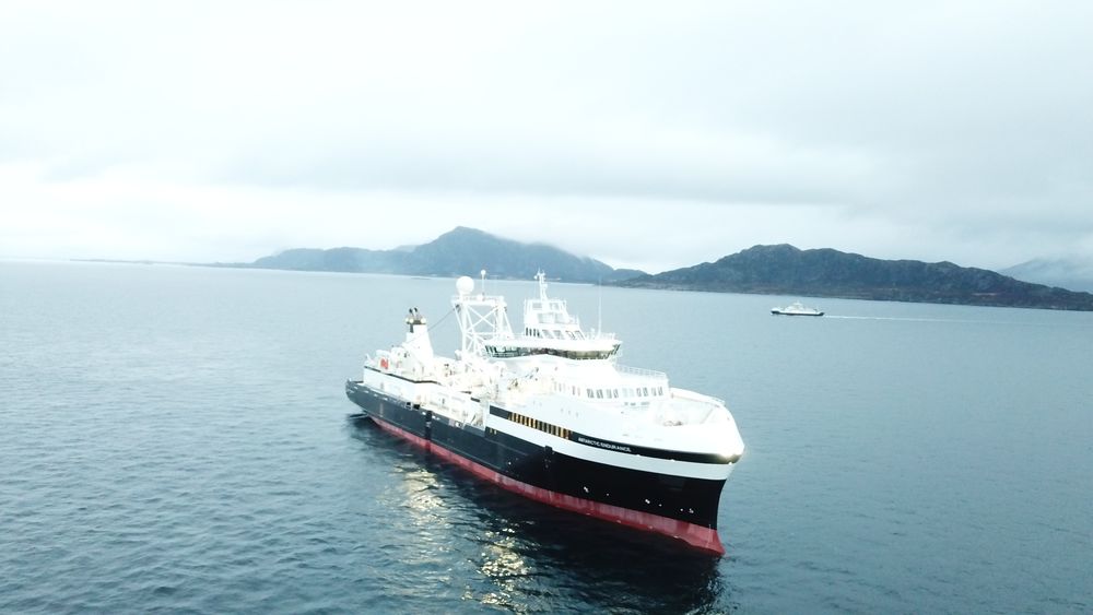 Antarctic Endurance drar til Sørishavet som første spesielabygde krillfartøy. Foto: Aker Biomarine.