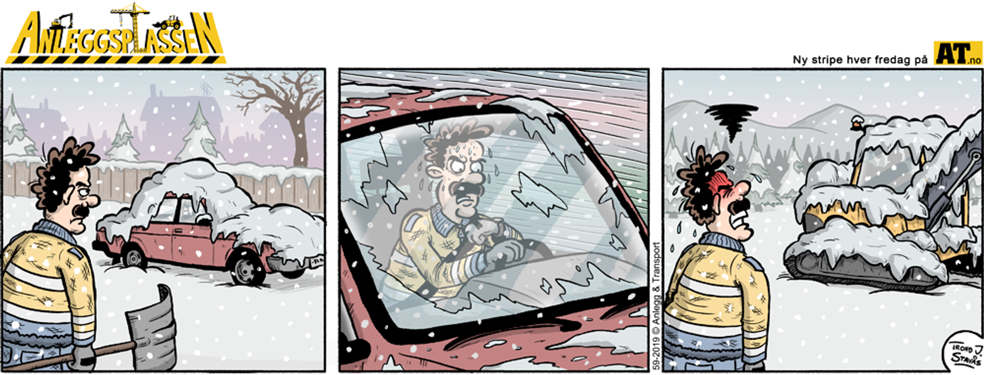 Snø og is på Anleggplassen