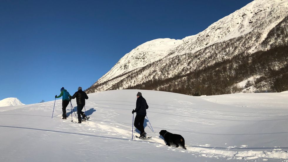 UT PÅ TUR: Truger er ein fin måte å koma seg ut om vinteren for dei som ikkje fødde med ski på beina.