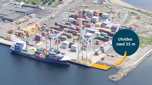 Forlenger containerkaia