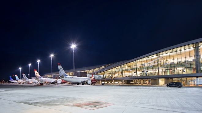 Rullefortau og sjømatsenter ved Gardermoen