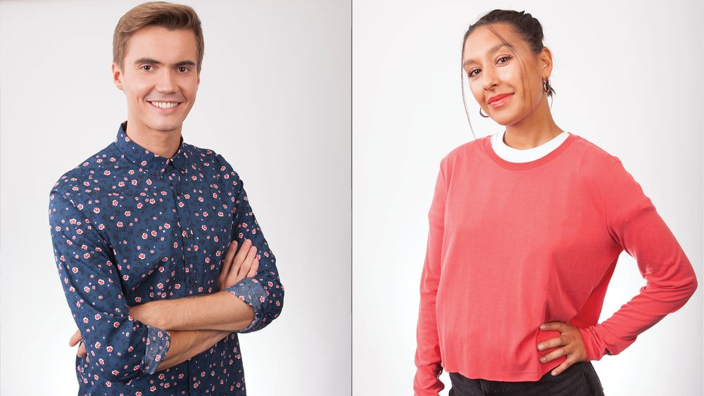 Selma Ibrahim og Johannes Slettedal er programledere i Supernytt og jobber med å produserer videoene på Tiktok.