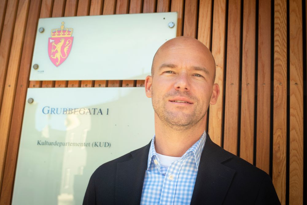 Kommunikasjonssjef Marius Bakke i Kulturdepartementet.