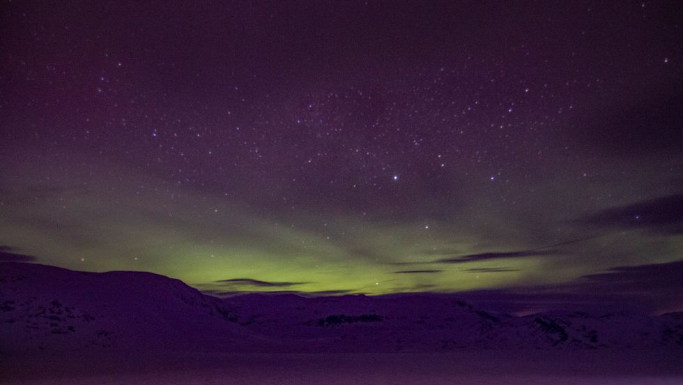 NORDLYS: Dette synet møtte Jhonny Svåi på Tyin ein sein vinterkveld.
