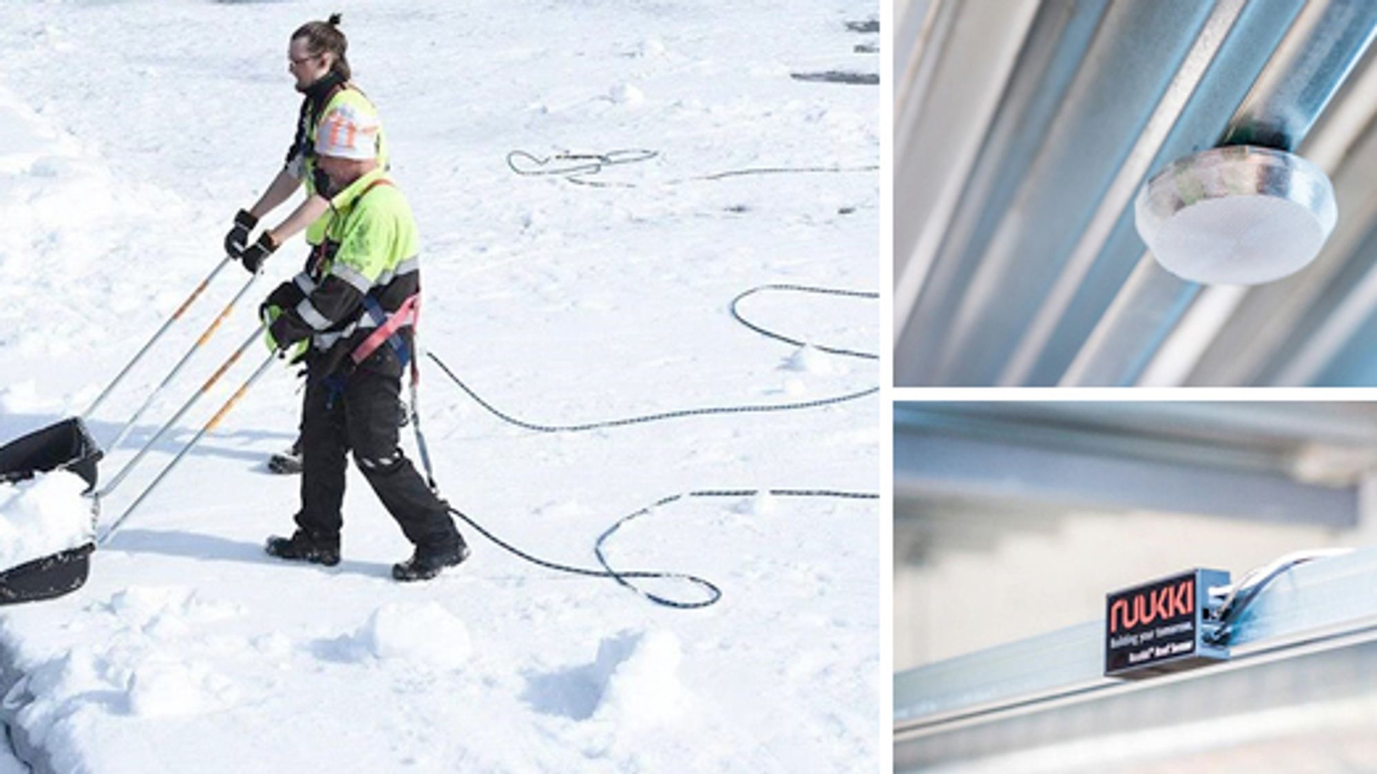 Ruukki lanserer et taksensorsystem, til sine selvbærende takplater, som overvåker snømengden på taket.