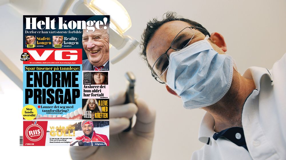Slik så VG-fronten ut da de blåste opp saken om forskjeller i tannlegepriser.