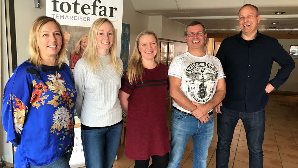LOKAL REISESUKSESS: Frå venstre: Toril Partenyi, Helle Øvergård, Ellen Bruheim, Rolf Partenyi og Yngve Sunde.