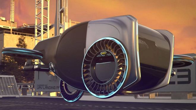 Hjulet skal fungere som rotor for flygende biler