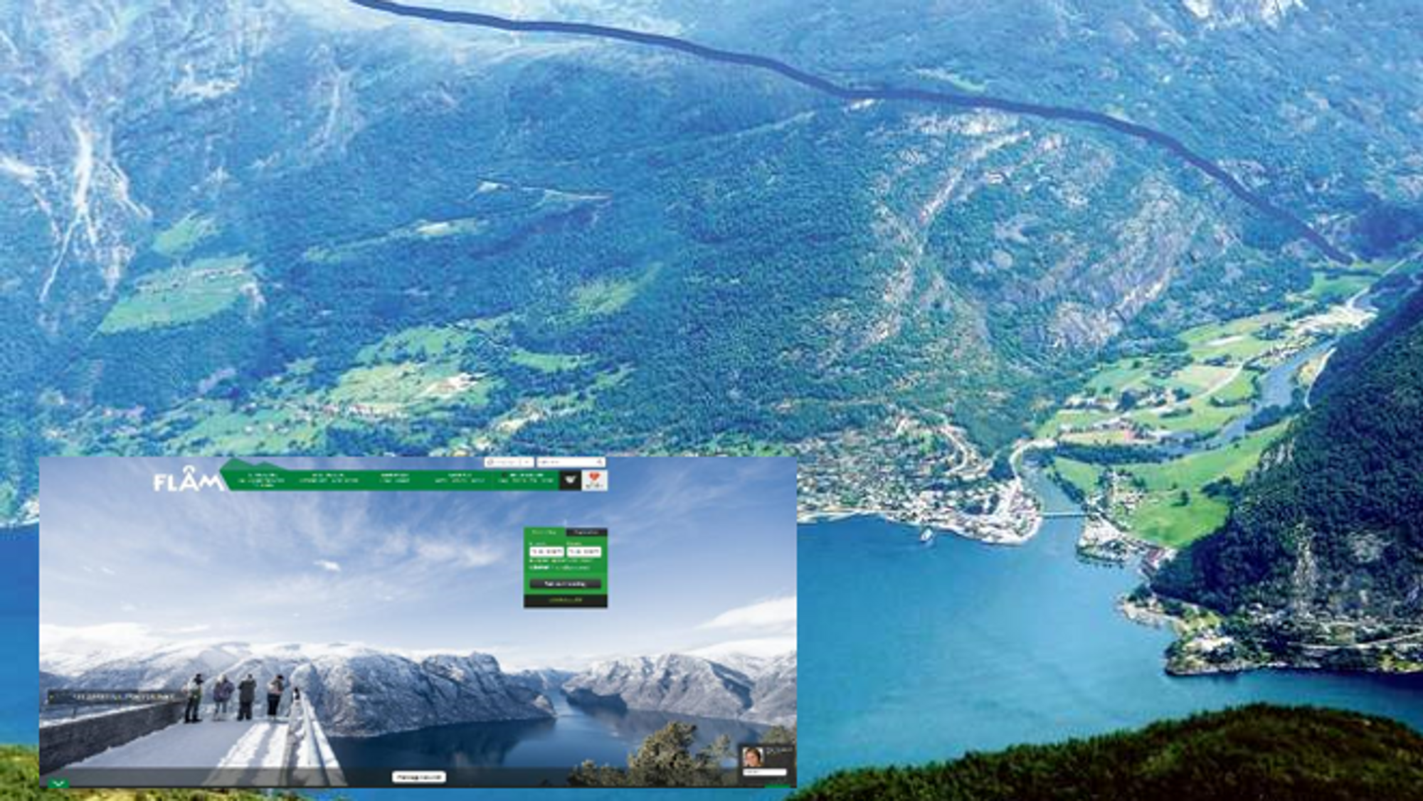 HER KAN GONDOLBANA KOME: Flåm AS ser på moglegheita for at gondolbana kan leggjast frå Aurlandsvangen til fjelltoppen Prest.