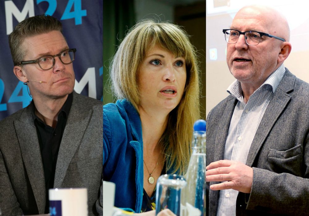 F.v.: Mats Rønning, leiar av Presselosjen og Dagbladet si politisk avdeling, Eva Sannum, inntil nyleg Geelmuyden Kiese-partner og allmenta sin representant i Pressens Faglige Utvalg, og presseveteran Svein Egil Omdal.