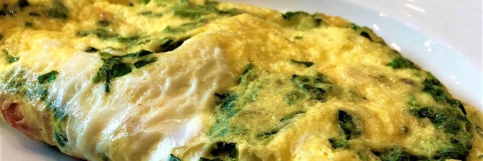 En godt krydret omelett som smaker kokos er perfekt når som helst på døgnet