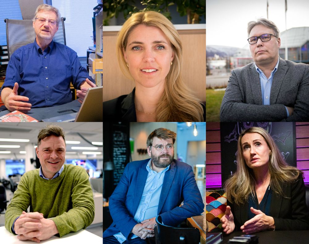 Magne Lerø (Dagens Perspektiv), Alexandra Beverfjord (Dagbladet), Skjalg Fjellheim (Nordlys), Espen Egil Hansen (Aftenposten), Sigvald Sveinbjørnsson (Bergensavisen) og Kirsti Husby (Adresseavisen).