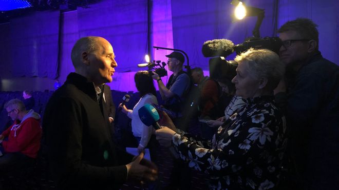 Konsernsjef Sigve Brekke presenterte Trondheim som Telenors største 5G-by under et foredrag på Technoport-konferansen i Trondheim.