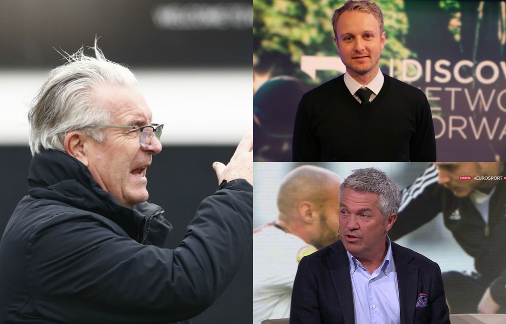 Pensjonert TV 2-journalist Davy Wathne, kommunikasjonsdirektør i Discovery Netowrks, Espen Skoland og Eurosport-ekspert Kåre Ingebrigtsen.