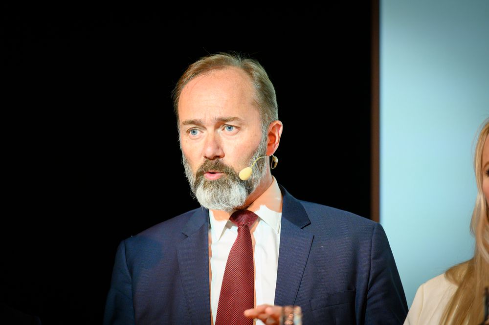 Trond Giske (Ap) i mediedebatt. Arkivfoto