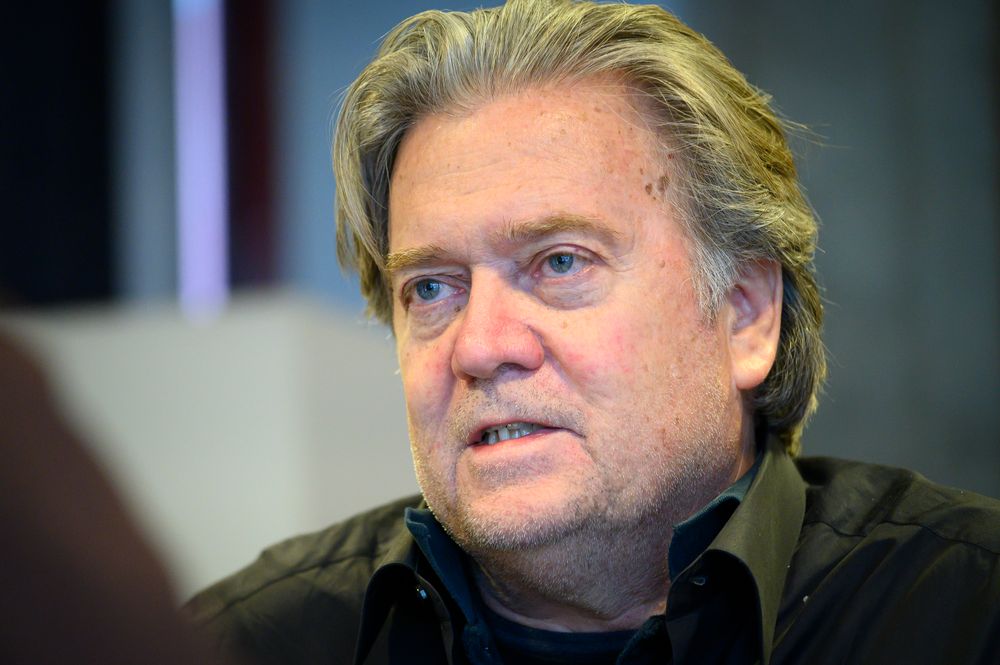 Steve Bannon i intervju med Medier24 under Nordiske mediedager i Bergen.