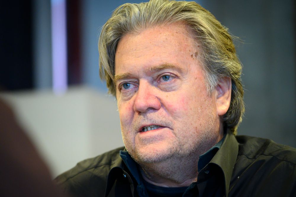 Steve Bannon i intervju med Medier24 under Nordiske mediedager i Bergen.