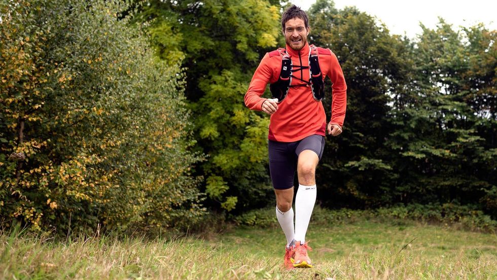 I STEGET: Rune Solheim frå Lærdal ligg i hardtrening for å bu seg på ein distanse tilsvarande nesten åtte maraton. Han reknar med å bruka to-tre dagar på turen.