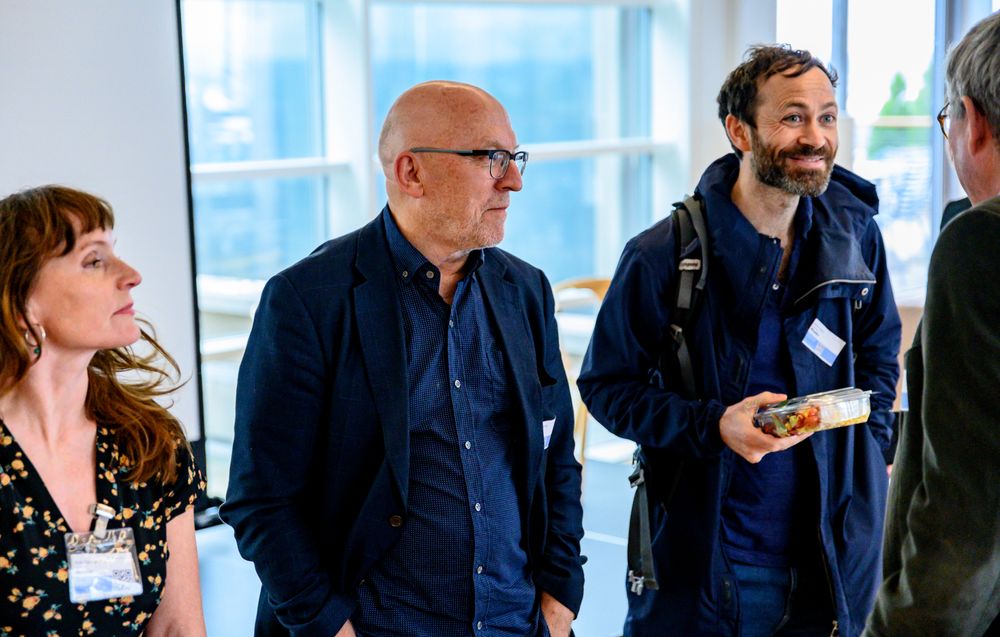 Omdal-utvalget fikk innspill på mandag fra flere i pressen. Fra venstre: Anki Gerhardsen, Sven Egil Omdal og Simen Sætre.
