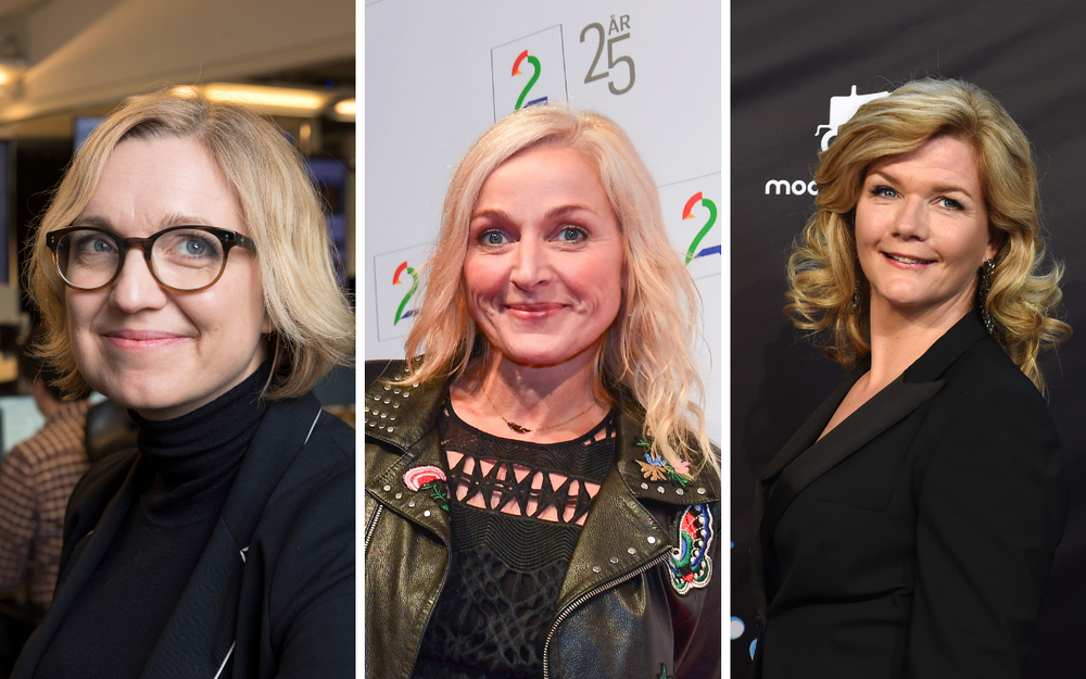 NTBs Sarah Sørheim, TV2s Vår Staude og NRKs Anne Lindmo startet alle journalistkarrieren sin samme sted. Foto: NTB Scanpix